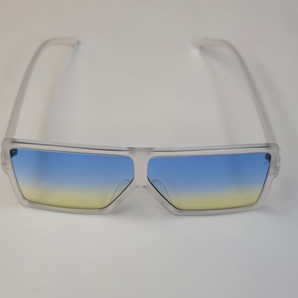 Square Blue And Yellow Sunglasses